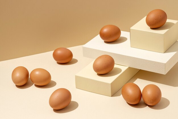 Arrangement d'œufs à angle élevé
