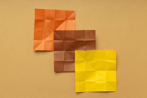 Arrangement de papier froissé au-dessus de la vue