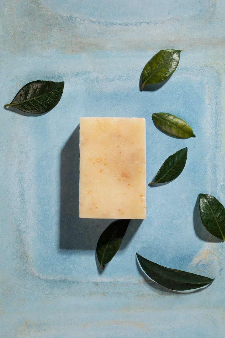 Photo gratuit arrangement de produits de soins personnels naturels à plat