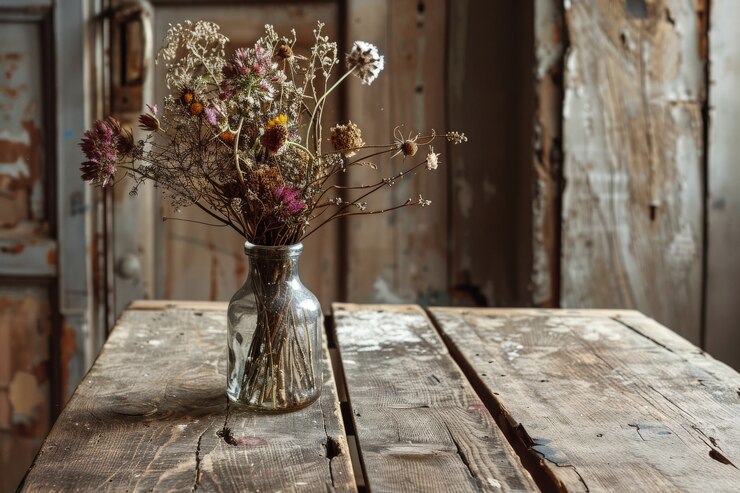 Photo gratuit un arrangement de rêve décoratif avec des fleurs séchées