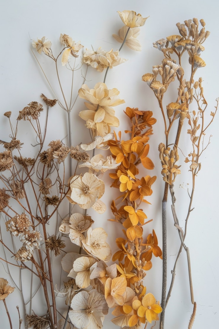 Photo gratuit un arrangement de rêve avec des fleurs séchées décoratives