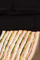 Photo gratuite arrangement de sandwichs savoureux