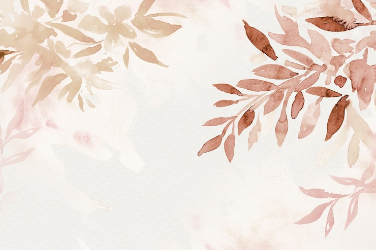 Photo gratuit arrière-plan de feuilles d'aquarelle brune esthétique saison d'automne