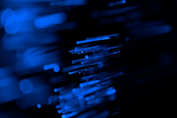 Photo gratuit arrière-plan de la fibre optique