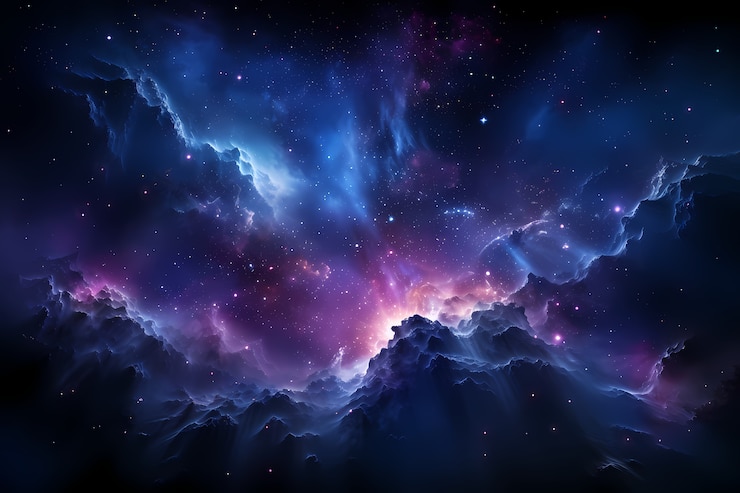 Photo gratuit arrière-plan de galaxie de style fantastique
