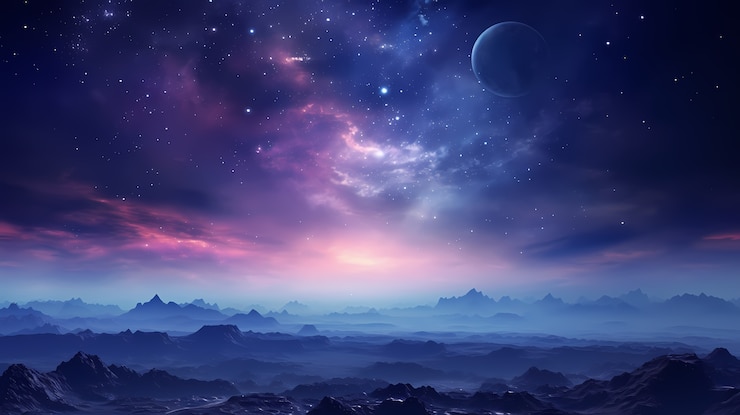 Photo gratuit arrière-plan de galaxie de style fantastique
