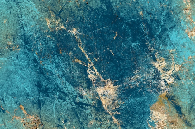 Arrière-plan en marbre bleu et doré