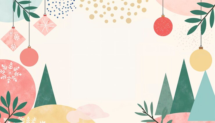Photo gratuit arrière-plan de noël minimaliste