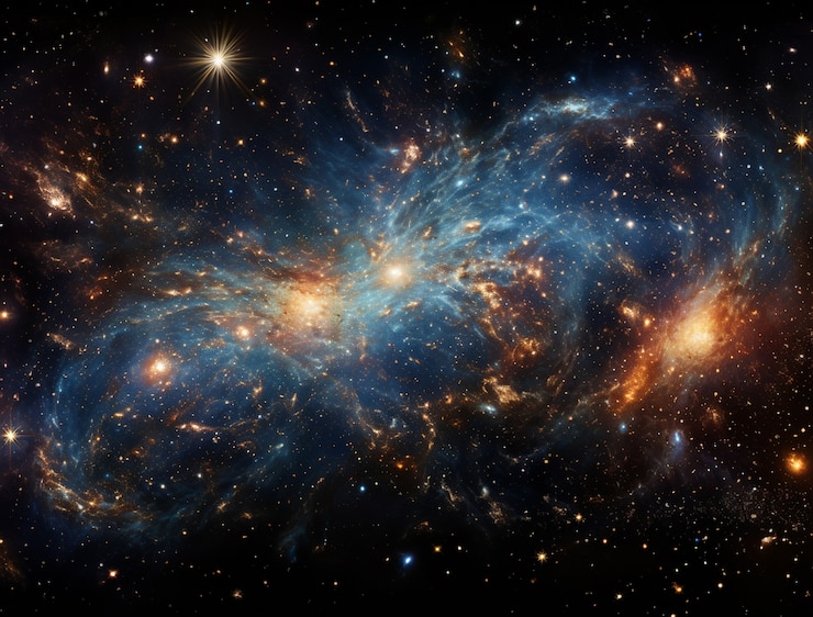 Photo gratuit arrière-plan photoréaliste de la galaxie