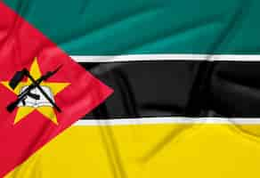 Photo gratuite arrière-plan réaliste du drapeau du mozambique