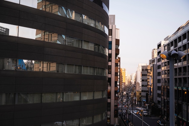 Arrière-plan de la rue moderne de Tokyo