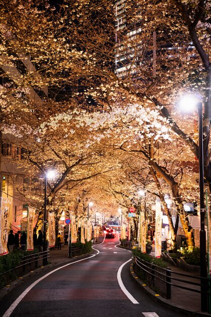 Arrière-plan de la rue moderne de Tokyo