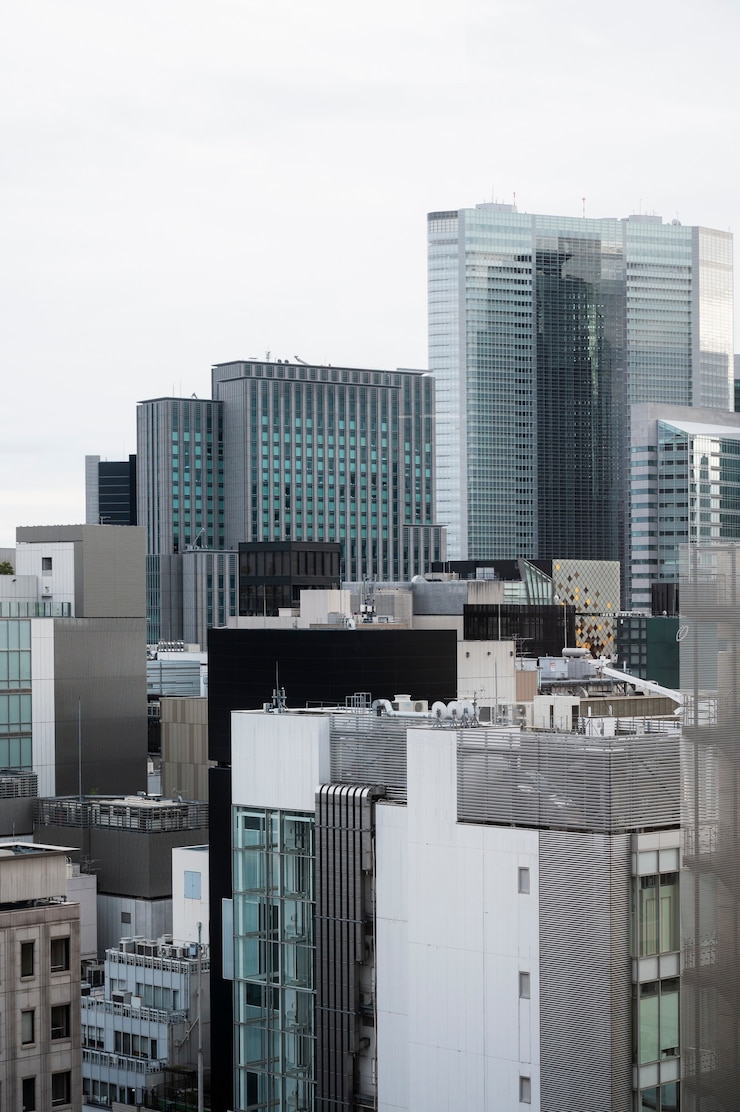 Photo gratuit arrière-plan de la rue moderne de tokyo