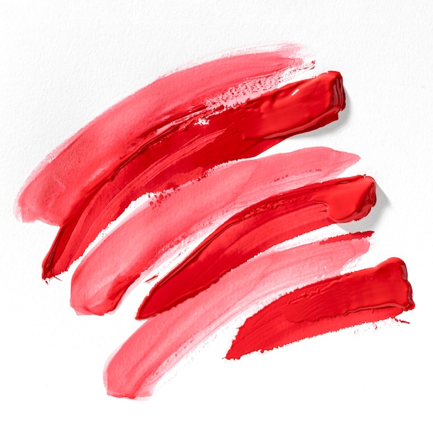 Art abstrait de taches de peinture rouge et rose