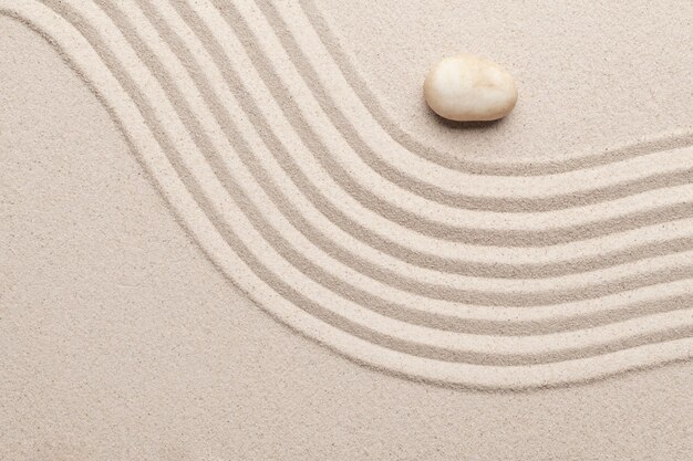 art de fond de texture de surface de sable du concept d'équilibre