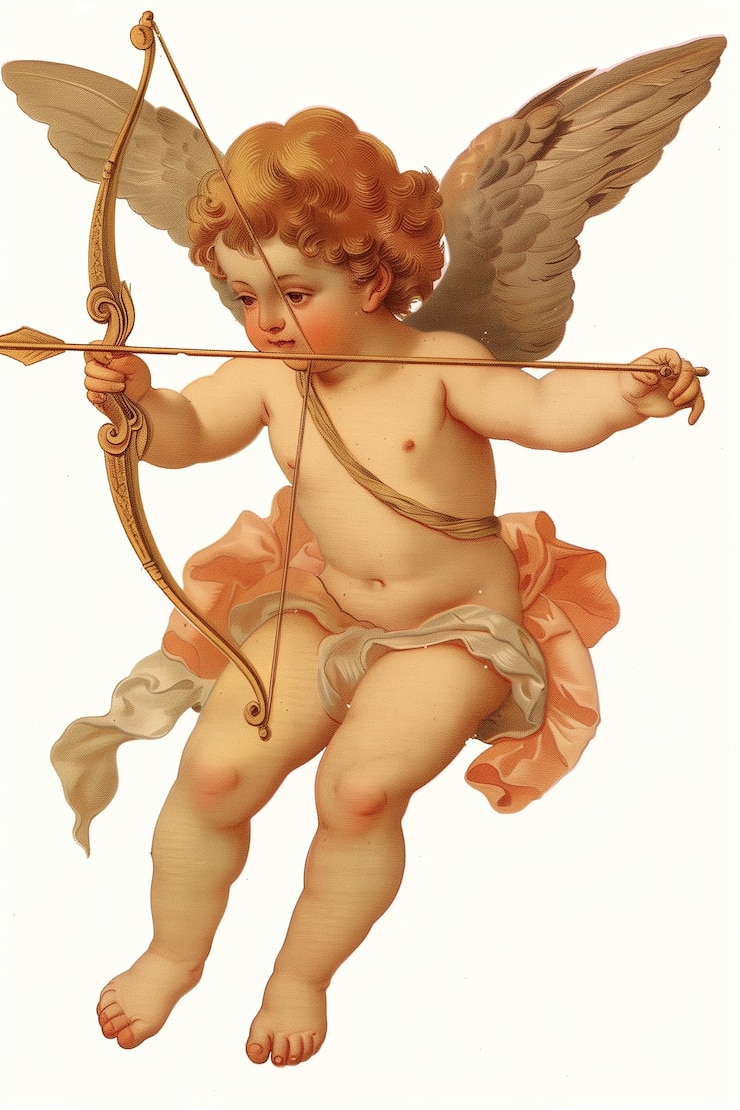 Photo gratuit art numérique d'ange baroque vintage