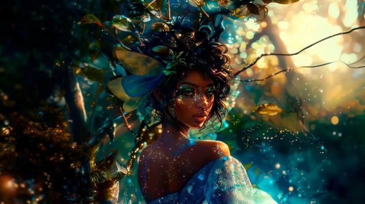Photo gratuit l'art numérique de la fée magique