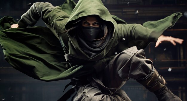 L'art numérique futuriste des ninjas