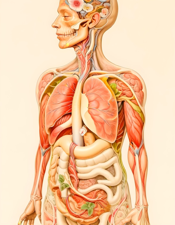 Photo gratuit art numérique illustration d'organes humains