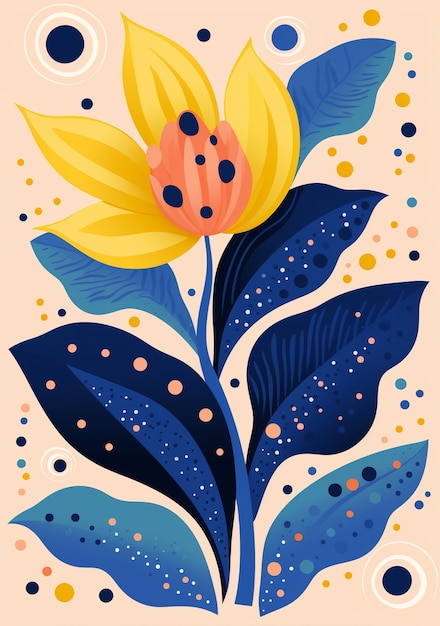 Photo gratuite art numérique de motifs de formes florales organiques