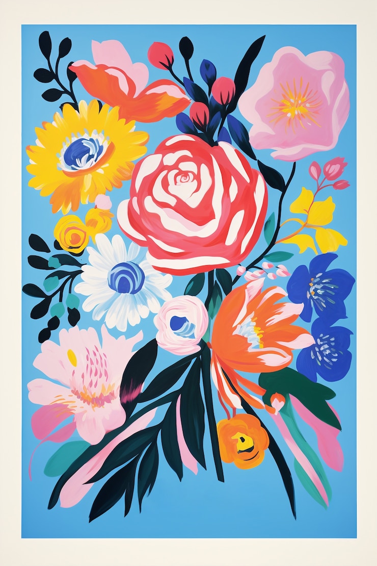 Photo gratuit art numérique de motifs de formes florales organiques
