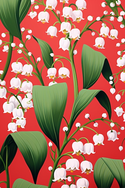 Art numérique de motifs de formes florales organiques