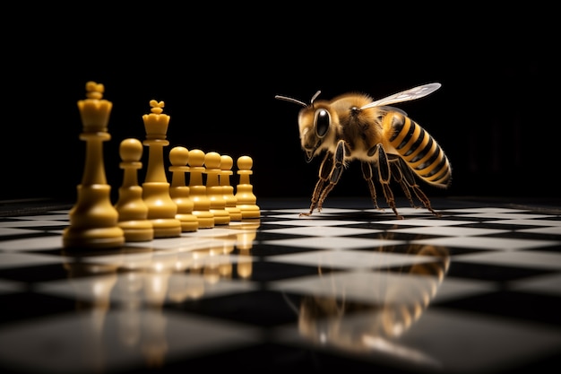 Photo gratuite art numérique de style abeille