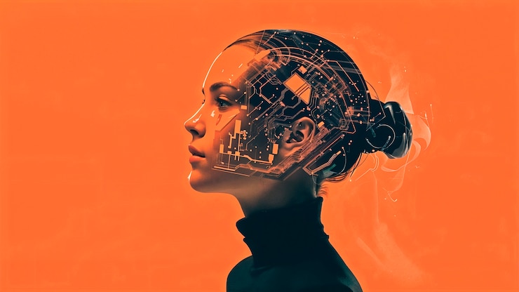 Photo gratuit art numérique de la technologie de l'ia