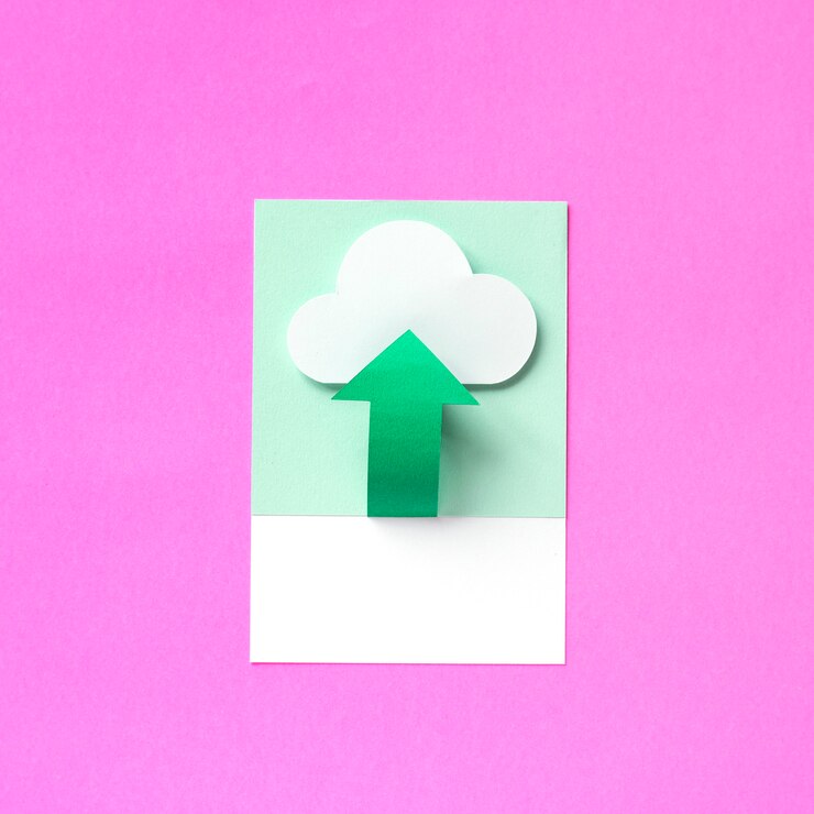 Photo gratuit art de papier de téléchargement de nuage