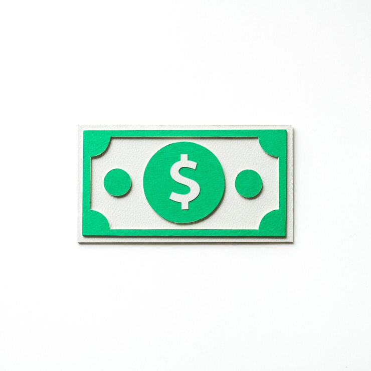 Photo gratuit artisanat en papier d'un billet d'un dollar