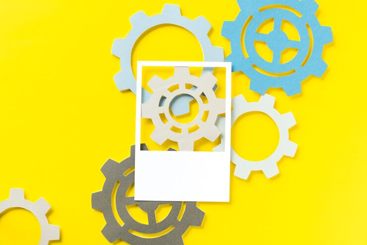 Photo gratuit artisanat en papier de cogs