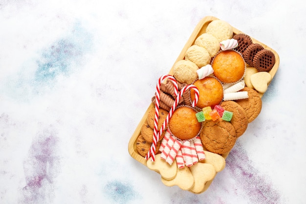 Assiette de bonbons de Noël.