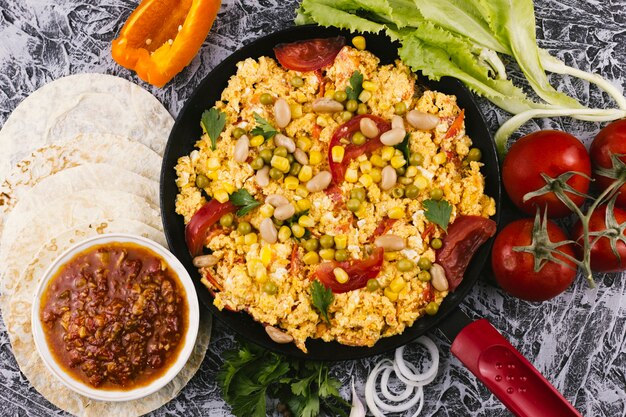 Assiette épicée mexicaine