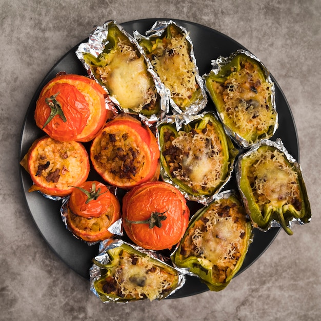 Assiette de légumes farcis