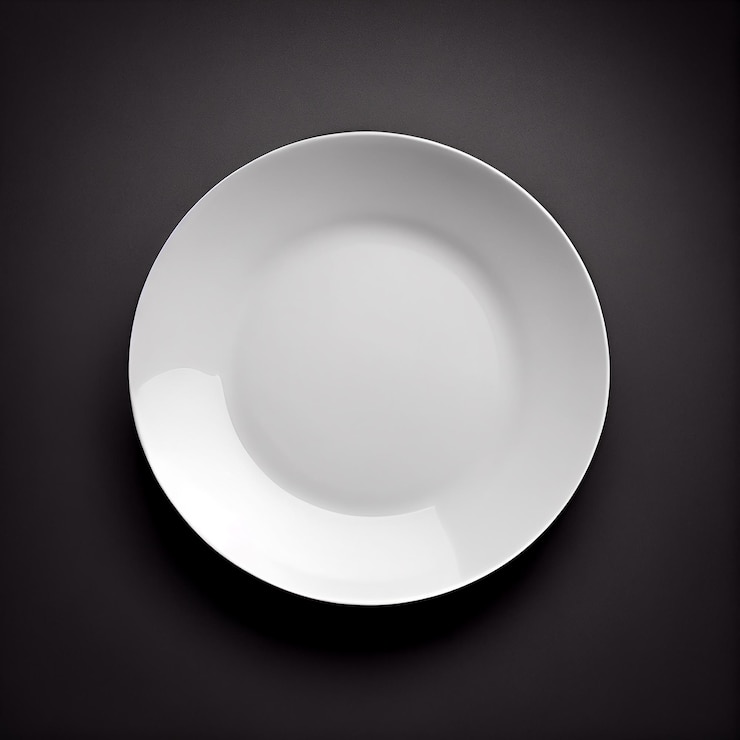 Photo gratuit assiette propre repas gastronomique simple servi généré par l'ia