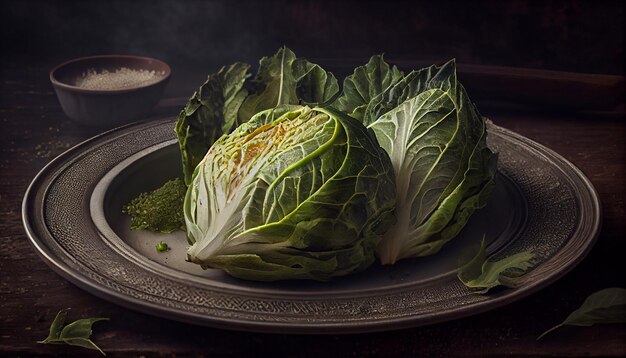 Une assiette de salade gourmande de légumes frais générés par IA