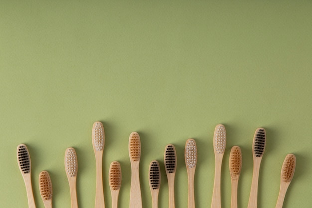 Assortiment de brosses en bois à plat