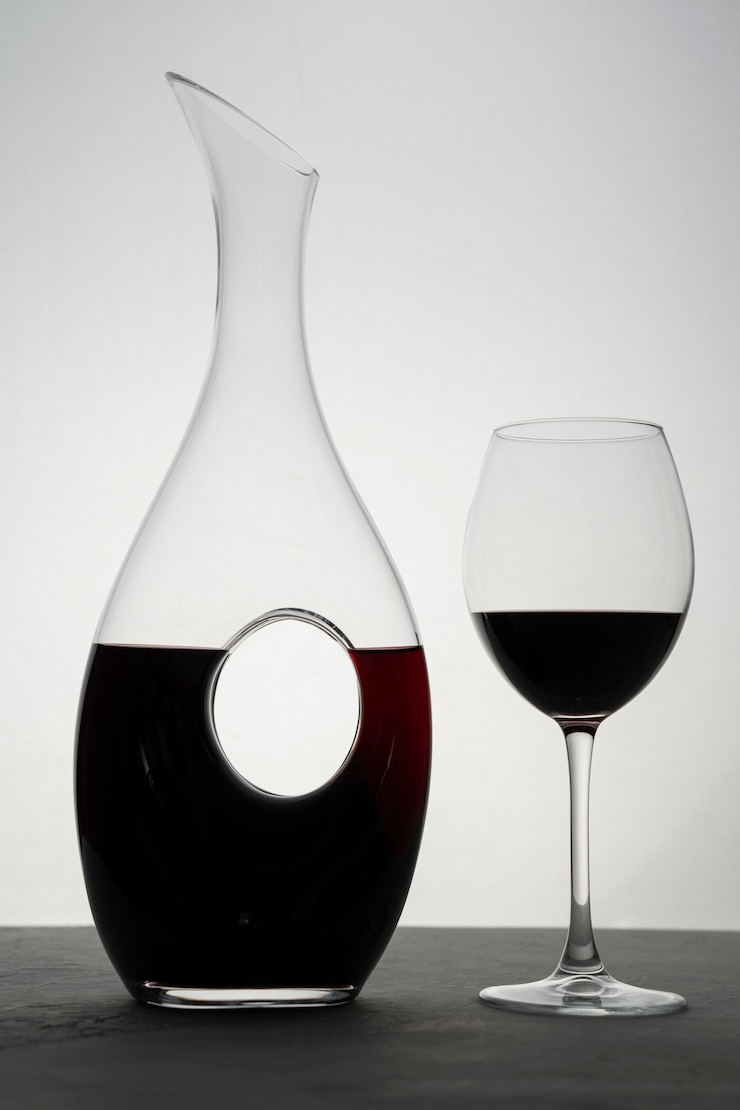 Photo gratuit assortiment de carafes et verres à vin