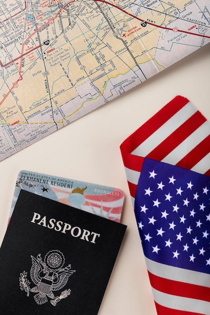 Assortiment carte verte et passeport