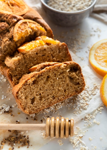 Assortiment de délicieuses recettes saines aux oranges