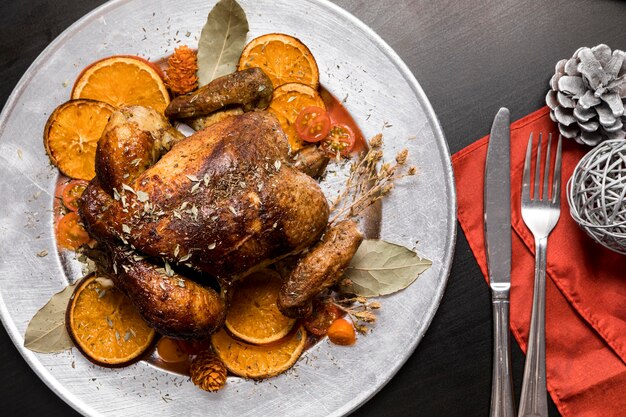 Assortiment de délicieux repas de Noël