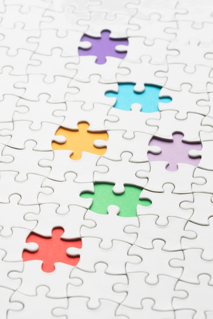 Assortiment de diversité avec différentes pièces de puzzle