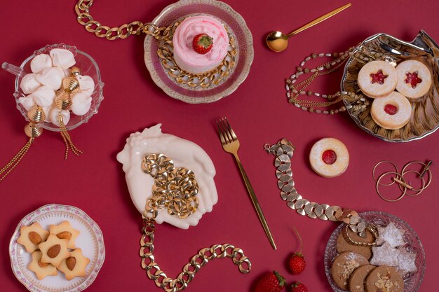 Un assortiment élégant pour la fête du thé.