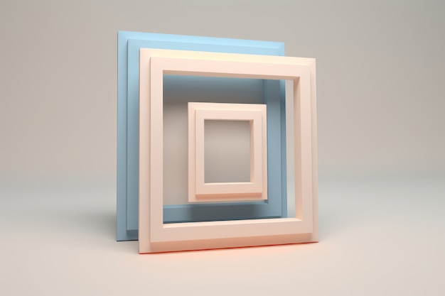 Photo gratuite assortiment de formes carrées géométriques