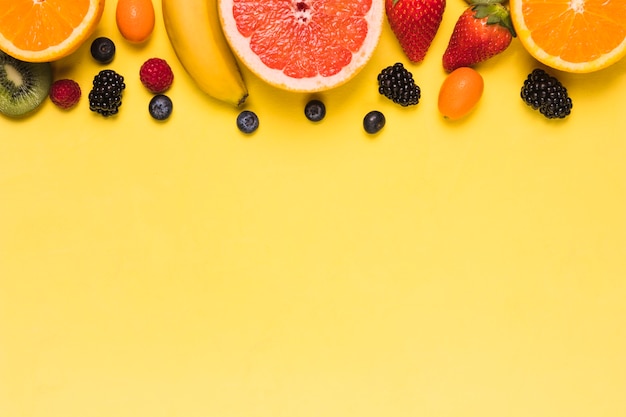 Assortiment de fruits sucrés et juteux