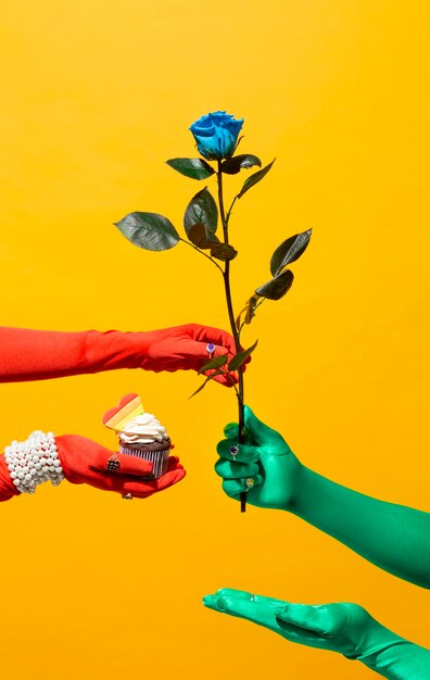 Assortiment de nature morte pour la Journée mondiale de la fierté