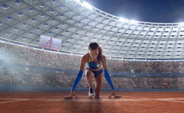 Photo gratuite athlète féminine