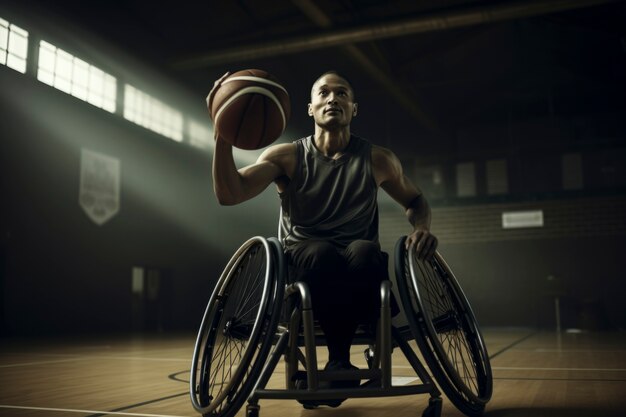 Athlète paralympique participant à une compétition