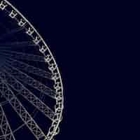 Photo gratuite attraction de nuit de grande roue