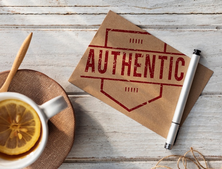 Photo gratuit authentique certifié véritable concept graphique pur sincère